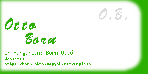 otto born business card