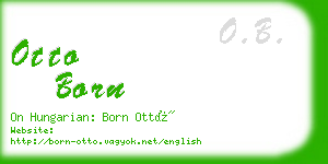 otto born business card